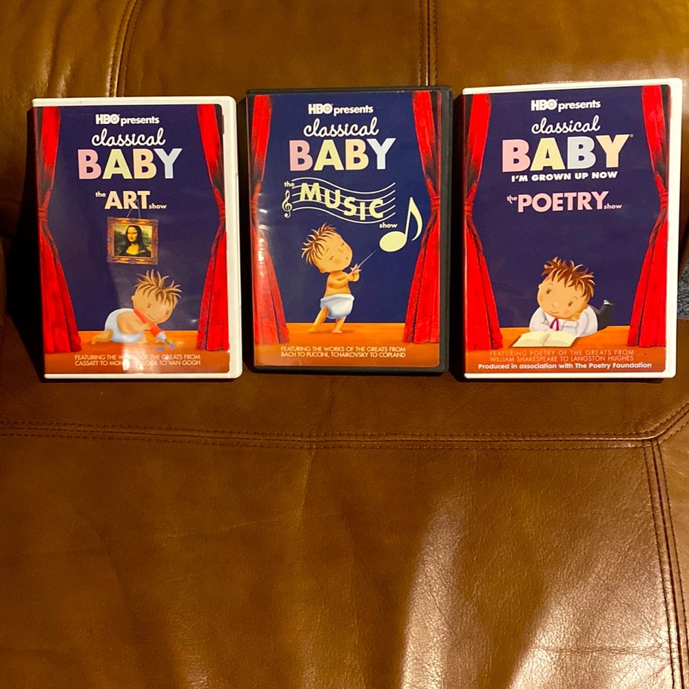 🌻3 for $20 🏷️ • HBO presents Classical Baby 3 DVD Lot - Art, Music, and Poetry